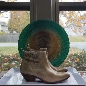 Paolo Fellicce Blonde Leather Ankle Boots